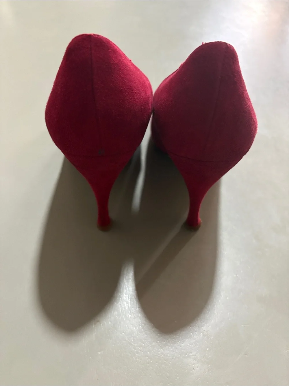 kate spade Red Suede Pointed Toe Pumps, 3.75” heel
